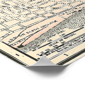 Poster Carte de Détroit 1895 (Coin)