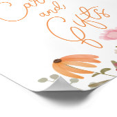 Poster carte de douche fleur sauvage de la prairie boho c (Coin)