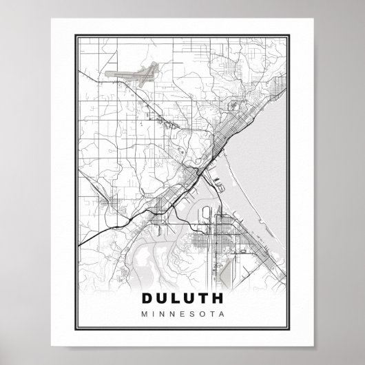 Poster Carte de Duluth (Devant)