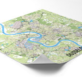 Poster Carte de Dusseldorf (Coin)