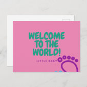 Poster carte de félicitations bébé (Devant / Derrière)