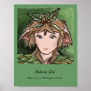 Poster Carte de fille de nature