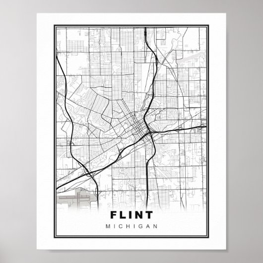 Poster Carte de Flint (Devant)