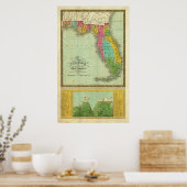 Poster Carte de Floride (Cuisine)