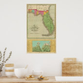 Poster Carte de Floride (Cuisine)