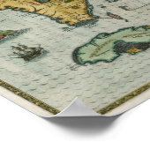 Poster Carte de Floride 1591 (Coin)