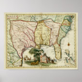 Poster Carte de Floride 1740 (Devant)
