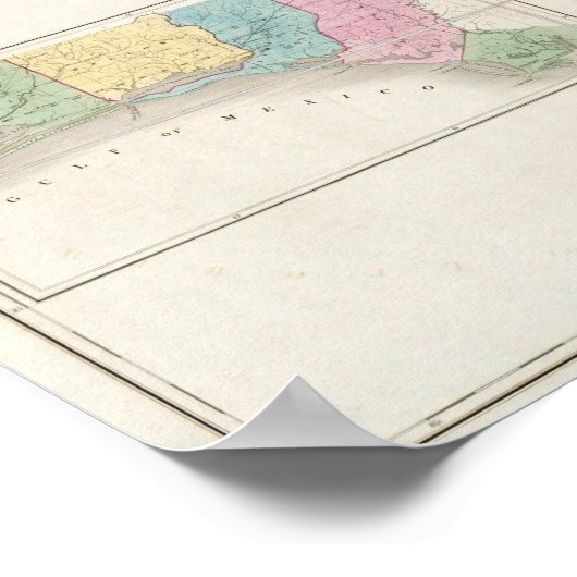 Poster Carte de Floride 2 (Coin)