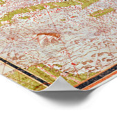 Poster Carte de Floride et Antilles (Coin)