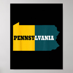 Poster Carte de football Pennsylvanie amusant jeu