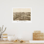 Poster Carte de Forestville, CT de 1880 (Cuisine)