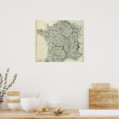 Poster Carte de France (Cuisine)