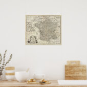 Poster Carte de France 2 (Cuisine)