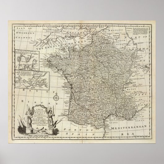 Poster Carte de France 2 (Devant)