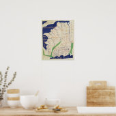 Poster Carte de France, de 'Geographia' (Cuisine)
