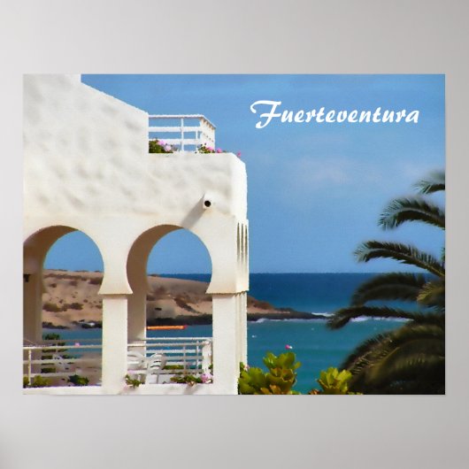 Poster Carte de Fuerteventura (Devant)