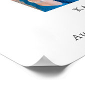 Poster Carte de funérailles d'hydrangea pour la célébrati (Coin)