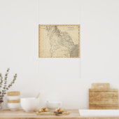 Poster Carte de Géorgie par Arrowsmith (Cuisine)