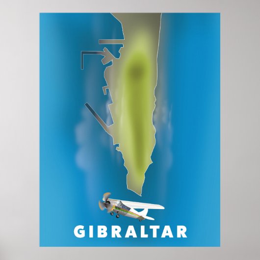 Poster Carte de Gibraltar (Devant)