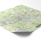 Poster Carte de Glasgow (Coin)
