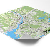 Poster Carte de Göteborg (Coin)