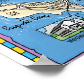 Poster Carte de Governor's Harbour, Bahamas (Coin)