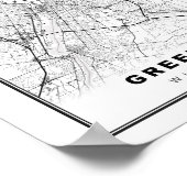 Poster Carte de Green Bay (Coin)