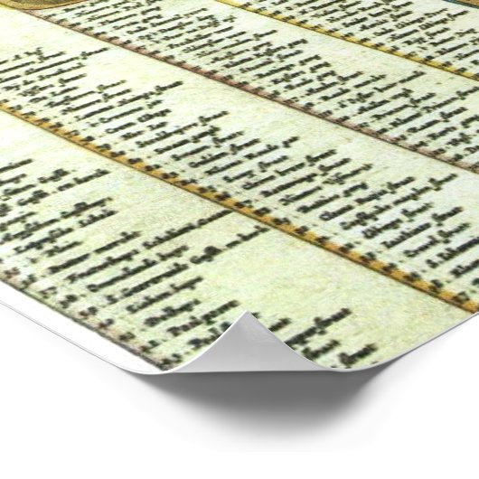 Poster Carte de Groningen 1652 (Coin)