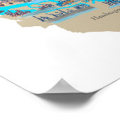 Poster Carte de Hambourg (Coin)