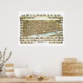 Poster Carte de Haverhill Massachusetts de 1893 (Cuisine)