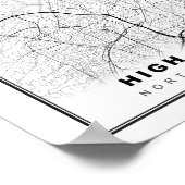 Poster Carte de High Point (Coin)