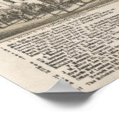 Poster Carte de Hoboken NJ (Coin)