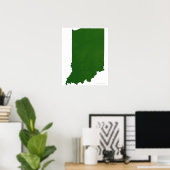 Poster Carte de Indiana 2 (Bureau à domicile)