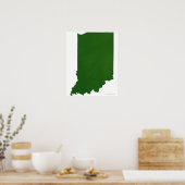 Poster Carte de Indiana 2 (Cuisine)