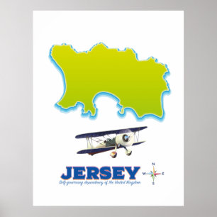 Poster Carte de Jersey.