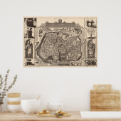 Poster Carte de Jérusalem (Cuisine)