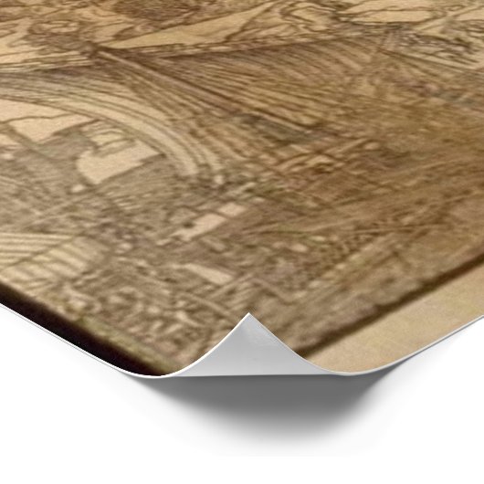 Poster Carte de Jérusalem antique (Coin)