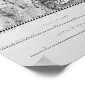 Poster Carte de Jérusalem antique 1864 (Coin)