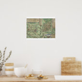 Poster Carte de Jérusalem, de 'Civitates Orbis Terrarum' (Cuisine)