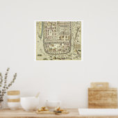 Poster Carte de Jérusalem et des environs, de 'C (Cuisine)