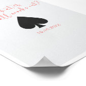 Poster Carte de jeu Anniversaire cadeau as de pique (Coin)