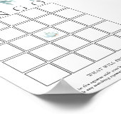 Poster Carte de jeu de bingo pour l'heure du thé bébé (Coin)