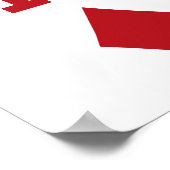 Poster Carte de jeu rouge King of Diamonds (Coin)