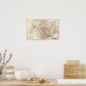 Poster Carte de Johnston Rhode Island (Cuisine)