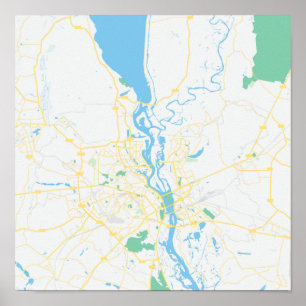 Poster Carte de Kiev, Ukraine