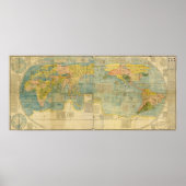 Poster Carte de Kunyu Wanguo Quantu par Matteo Ricci (Devant)