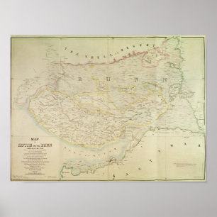 Poster Carte de Kutch et de Runn, Inde, 1854