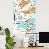 Poster Carte de la bande des Frères. (Bureau à domicile)