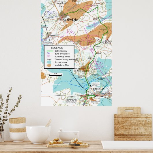 Poster Carte de la bande des Frères. (Cuisine)