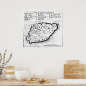 Poster Carte de la Barbade (Cuisine)